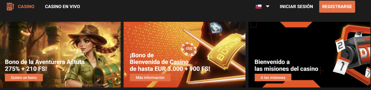 GGbet casino bonos